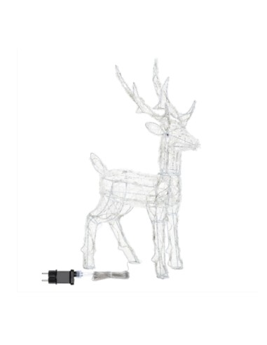 LUCI DI NATALE: vendita online RENNA 3D 05990 65CM 80LED BIANCO in offerta