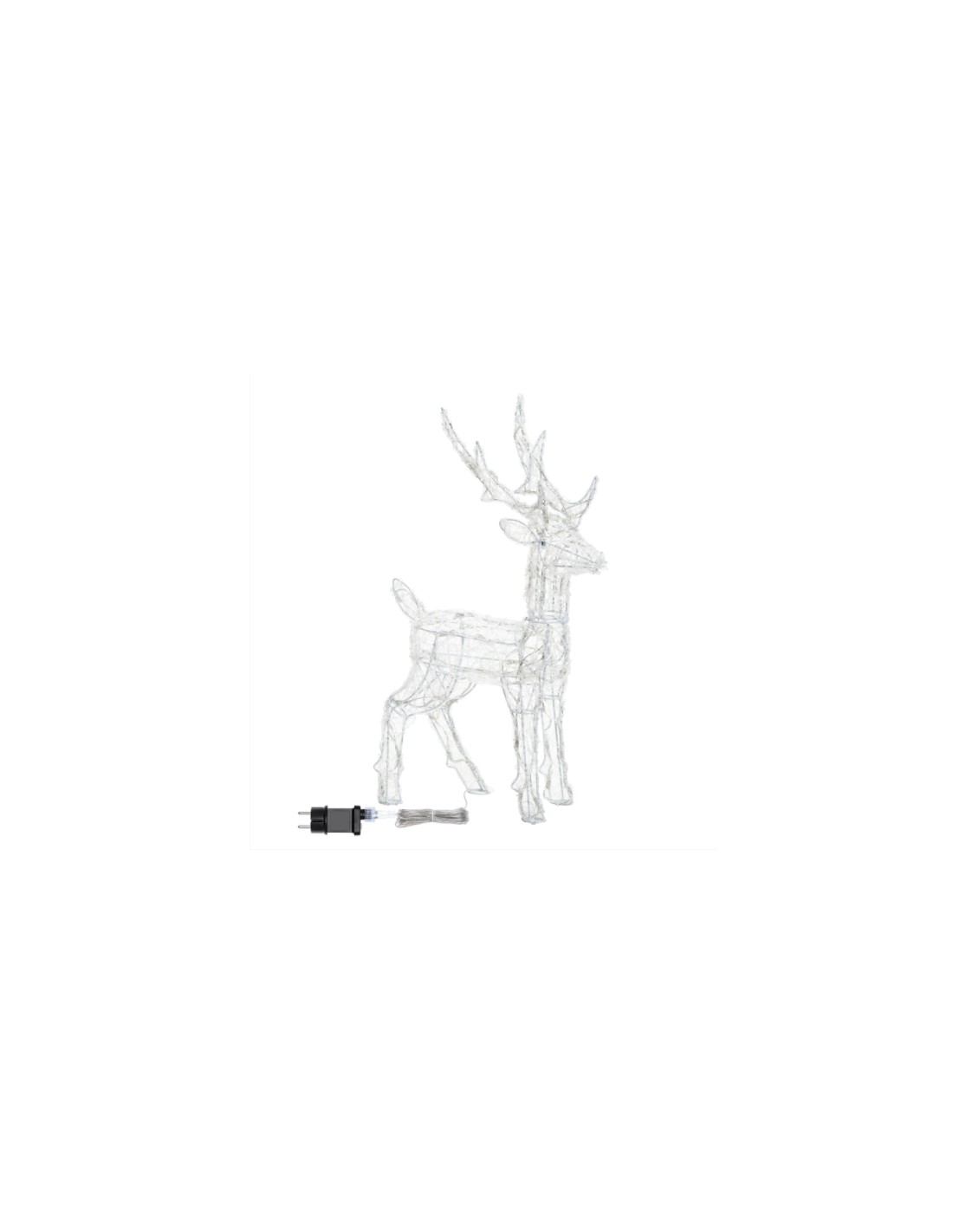 LUCI DI NATALE: vendita online RENNA 3D 05990 65CM 80LED BIANCO in offerta