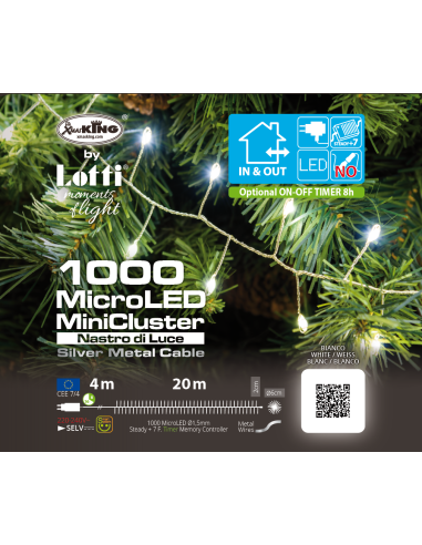 LUCI DI NATALE: vendita online Catena Luminosa 1000 MicroLED di Natale, La Magia di Natale con Illuminazione Bianca Fredda in...