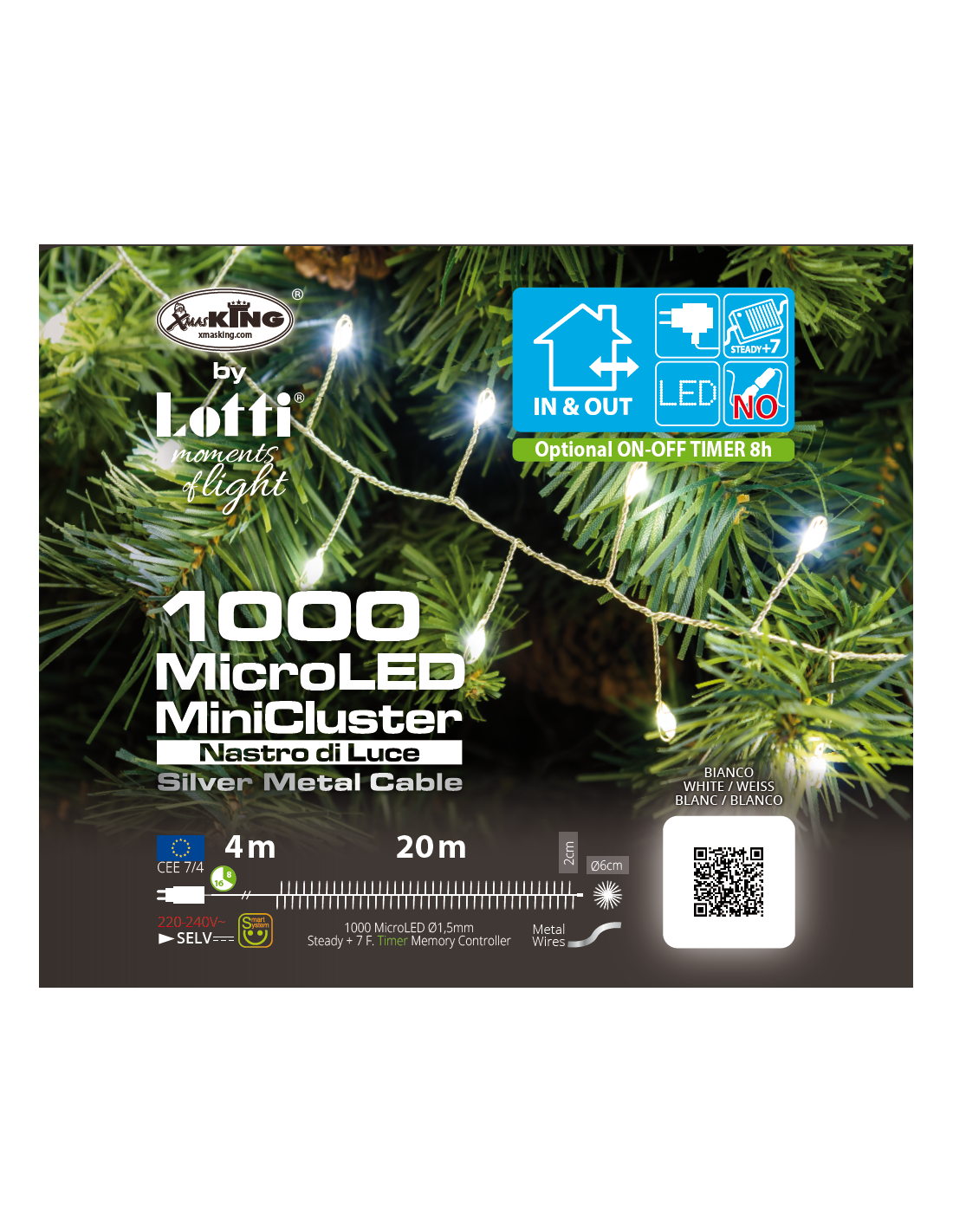 LUCI DI NATALE: vendita online Catena Luminosa 1000 MicroLED di Natale, La Magia di Natale con Illuminazione Bianca Fredda in...