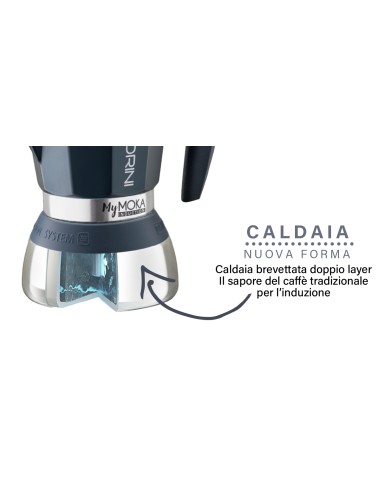 CAFFETTIERE E BOLLITORI: vendita online CAFFETTIERA MYMOKA INDUCTION 2 TAZZE in offerta