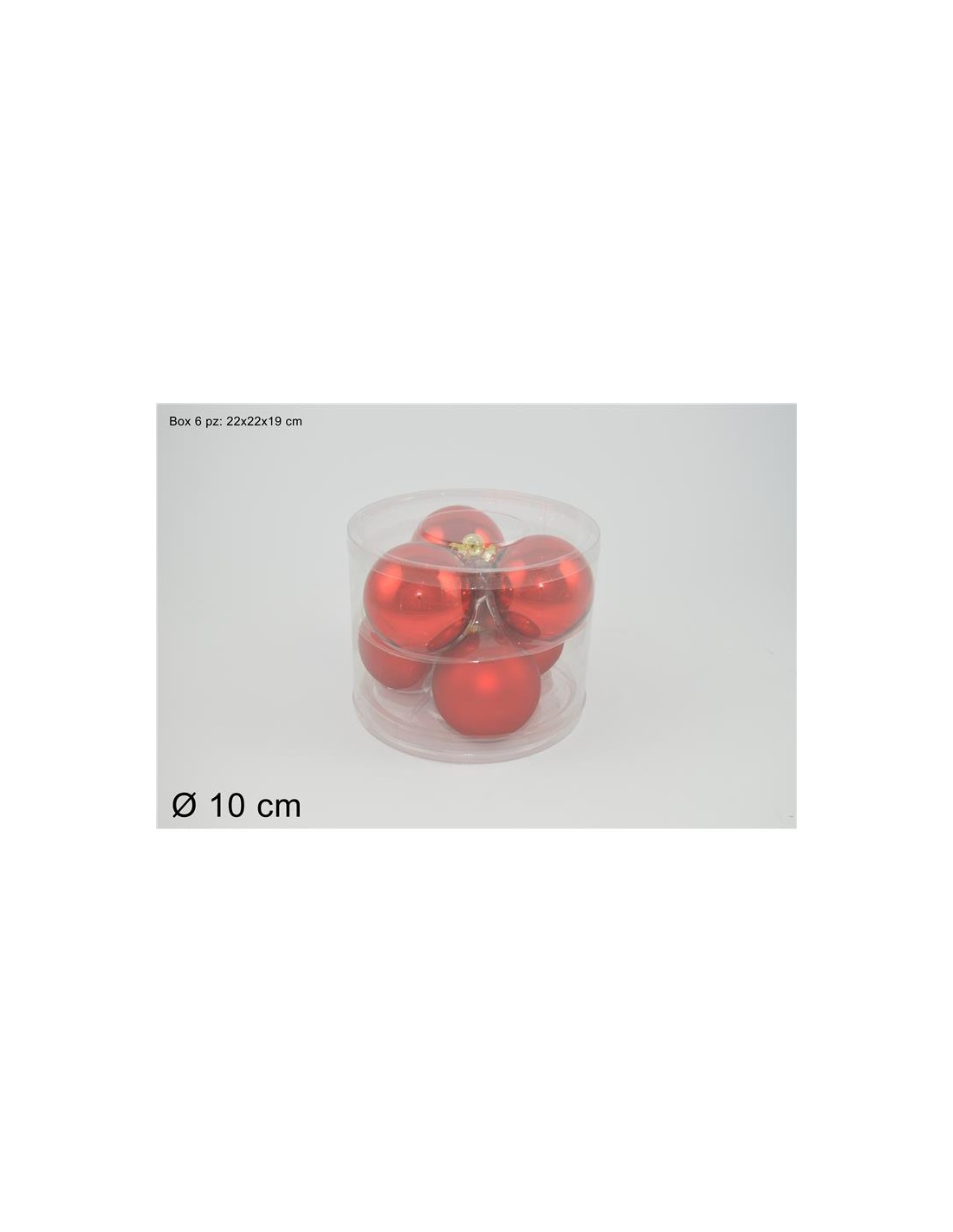 SFERE E PENDAGLI: vendita online CONF 6 SFERE 58933 ROSSO 10CM VETRO in offerta