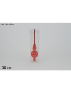 PUNTALE 59324 VETRO 30CM ROSSO LUCIDO 2