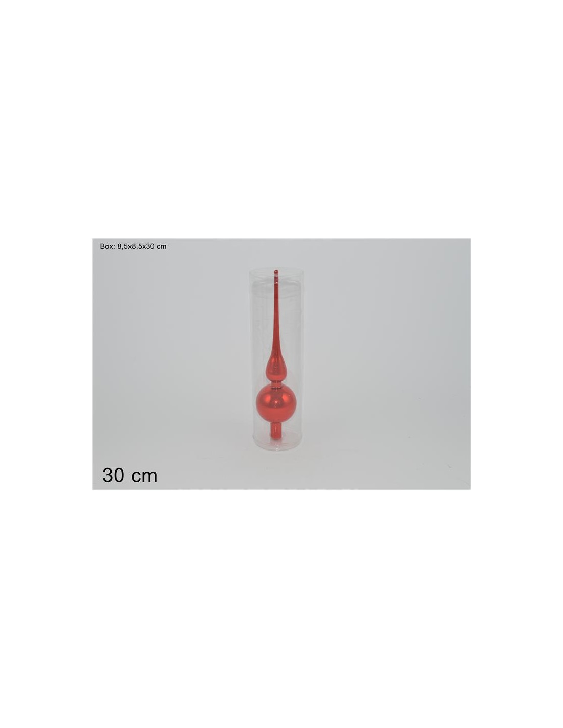 PUNTALE 59324 VETRO 30CM ROSSO LUCIDO