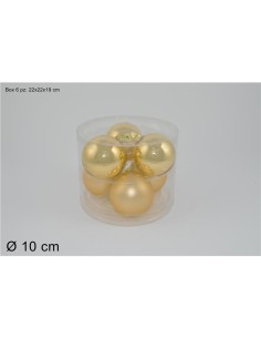 CONF 6 SFERE 58934 ORO 10CM ASSORT