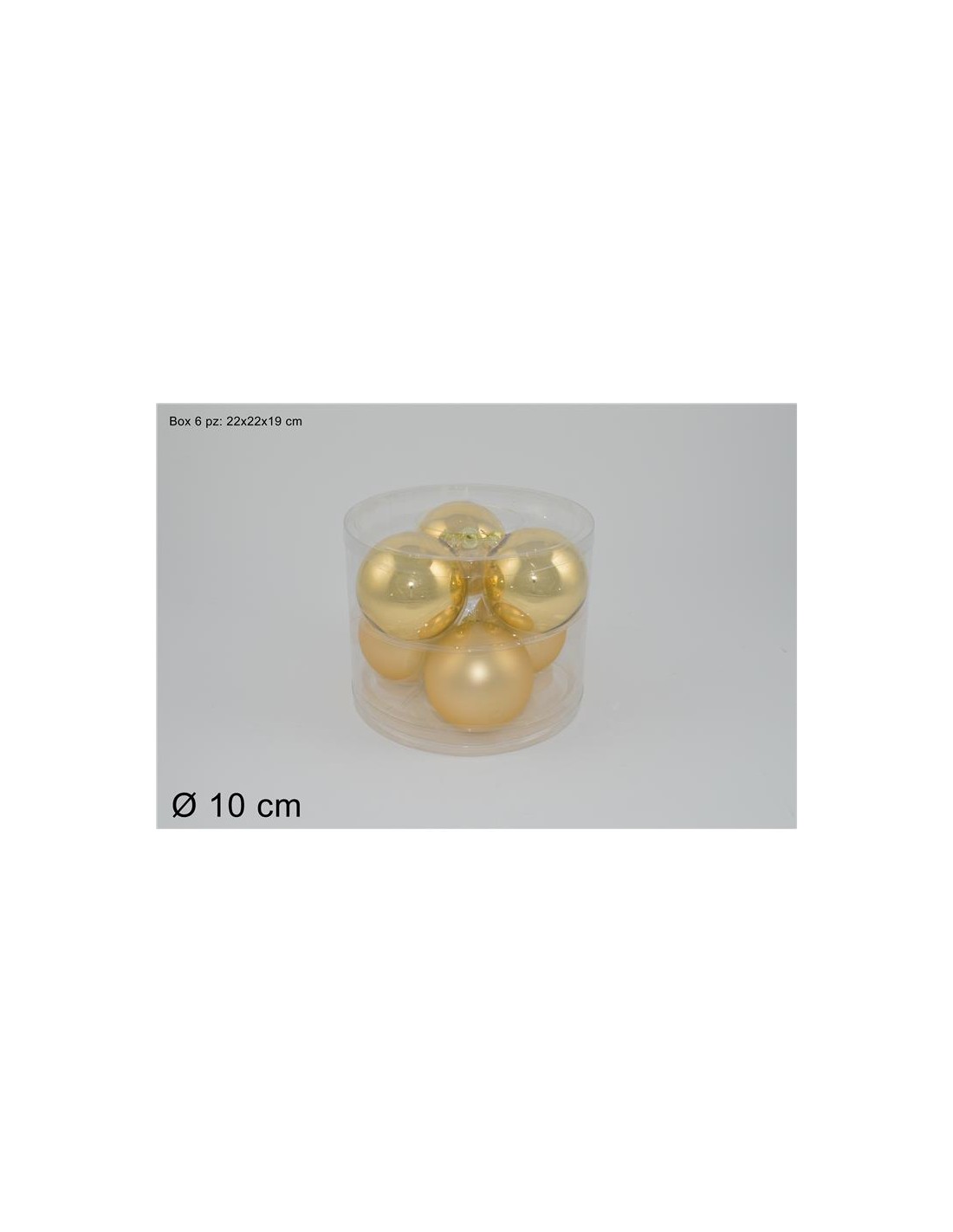 CONF 6 SFERE 58934 ORO 10CM ASSORT
