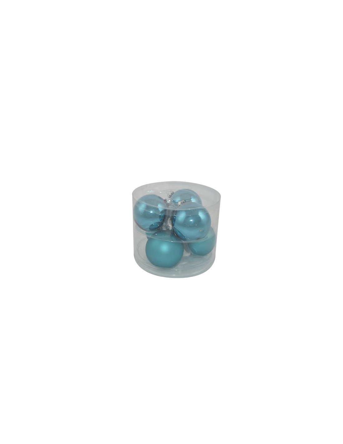 SET 6PALLE VETRO LUCIDA/OPACA 10CM 2ASS.BLU 10251601/B-S&M