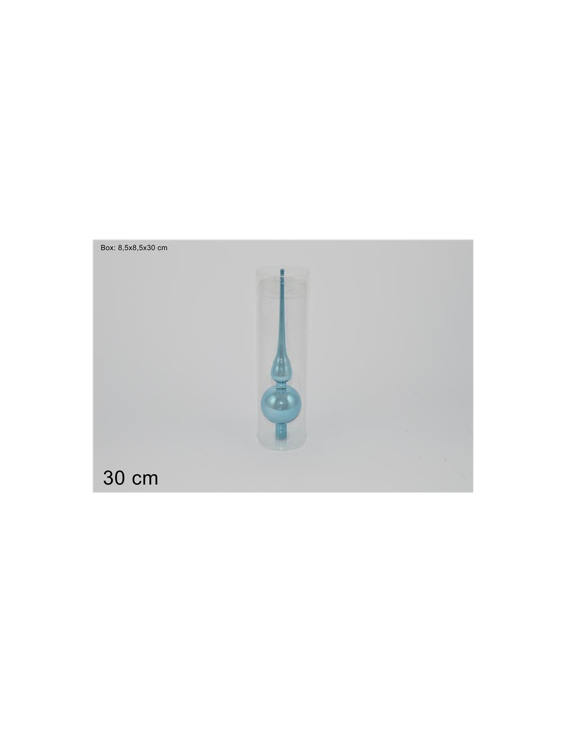 PUNTALE VETRO ALBERO 30CM LUCIDO BLU (10251610-30/BL-SHINY)