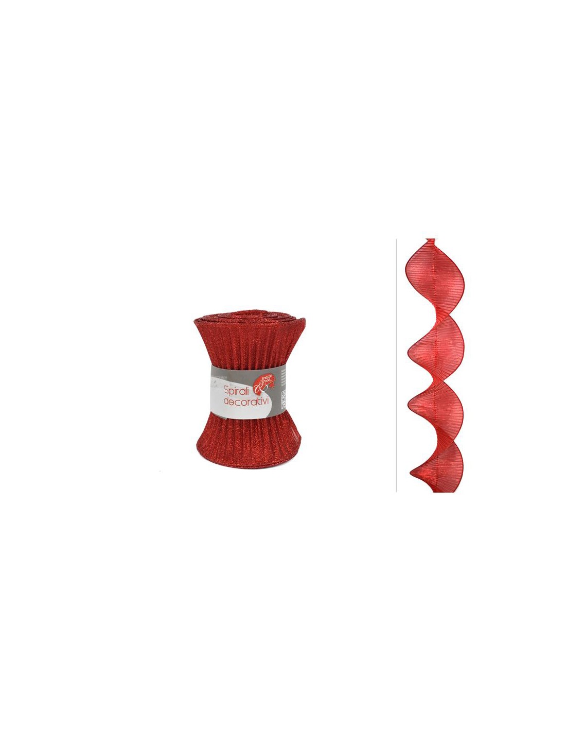 DECORAZIONE TESSUTO SPIRALE 12.5X180CM  ROSSO HJ2017-1694-12.5