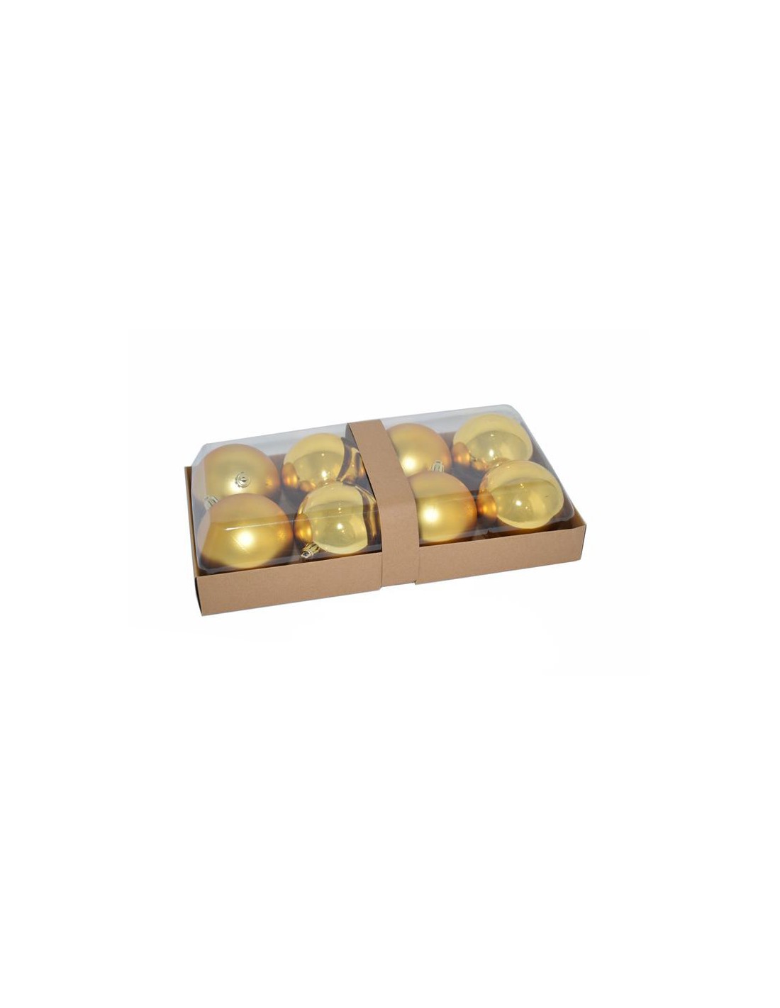 CONF 8 SFERE 10CM LUCIDO/OPACO ORO