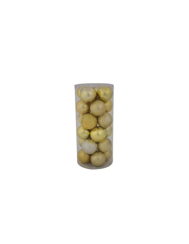 CONF 24 SFERE 90170 6CM ORO ASSORT