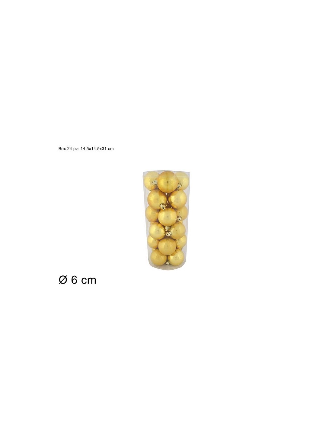 CONF 24 SFERE 90170 6CM ORO ASSORT