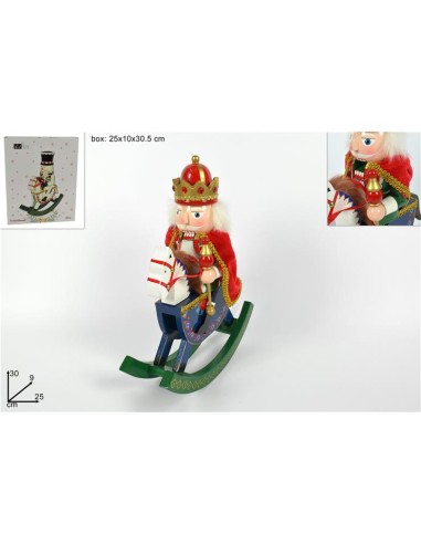 SCHIACCIANOCI 86307 C/CAVALLO DONDOLO MANTELLO ROSSO