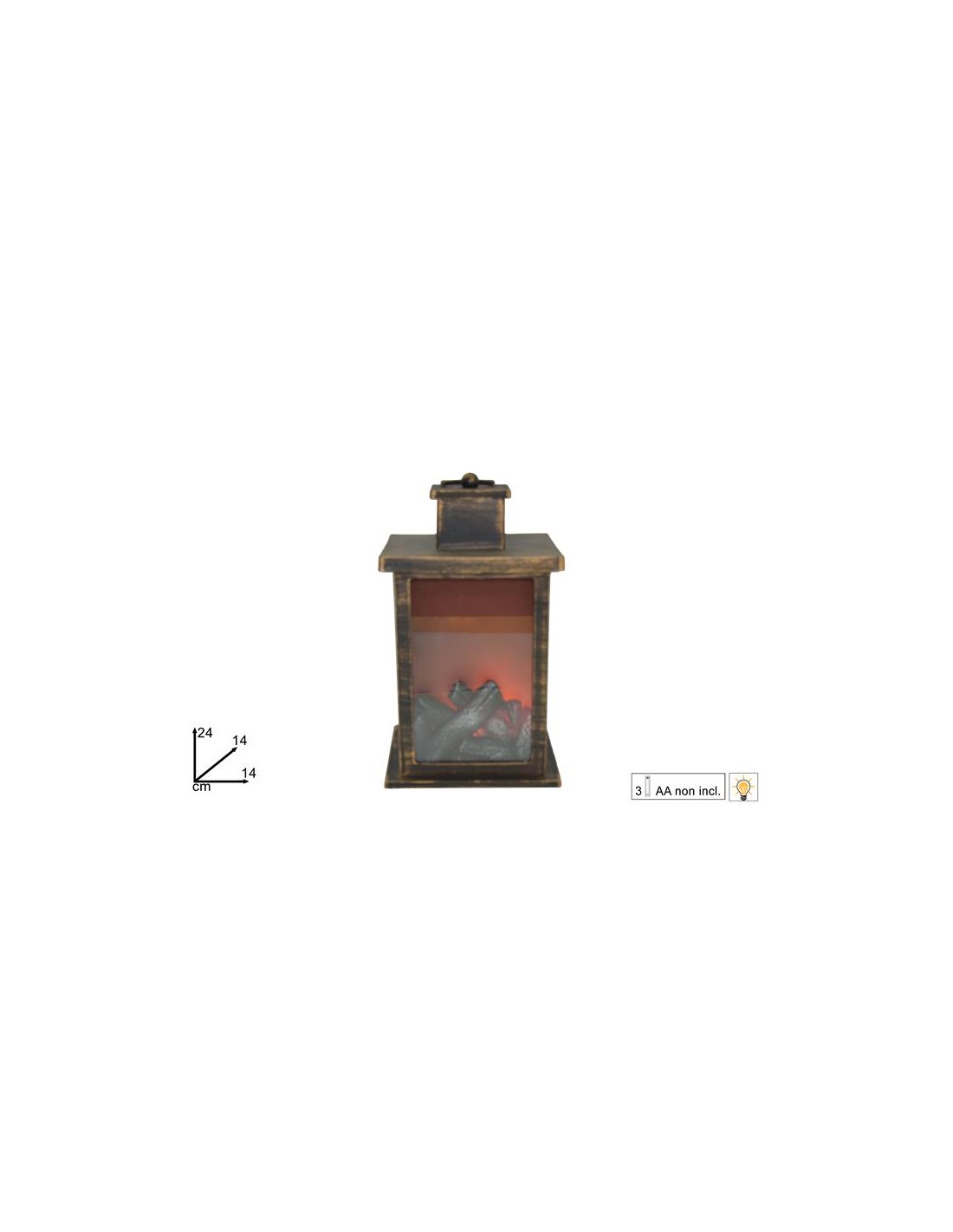 LANTERNA 957567 FUOCO LED NERO