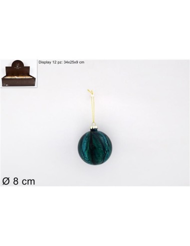 SFERE E PENDAGLI: vendita online SFERA 969560 VETRO 8CM MARMORIZZATA VERDE in offerta