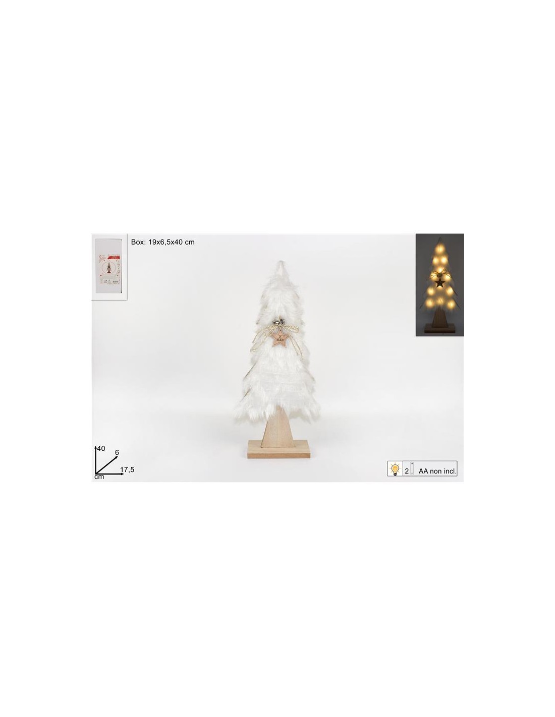 ALBERO 057125 LEGON CON PELLICCIA 40CM C/LUCI