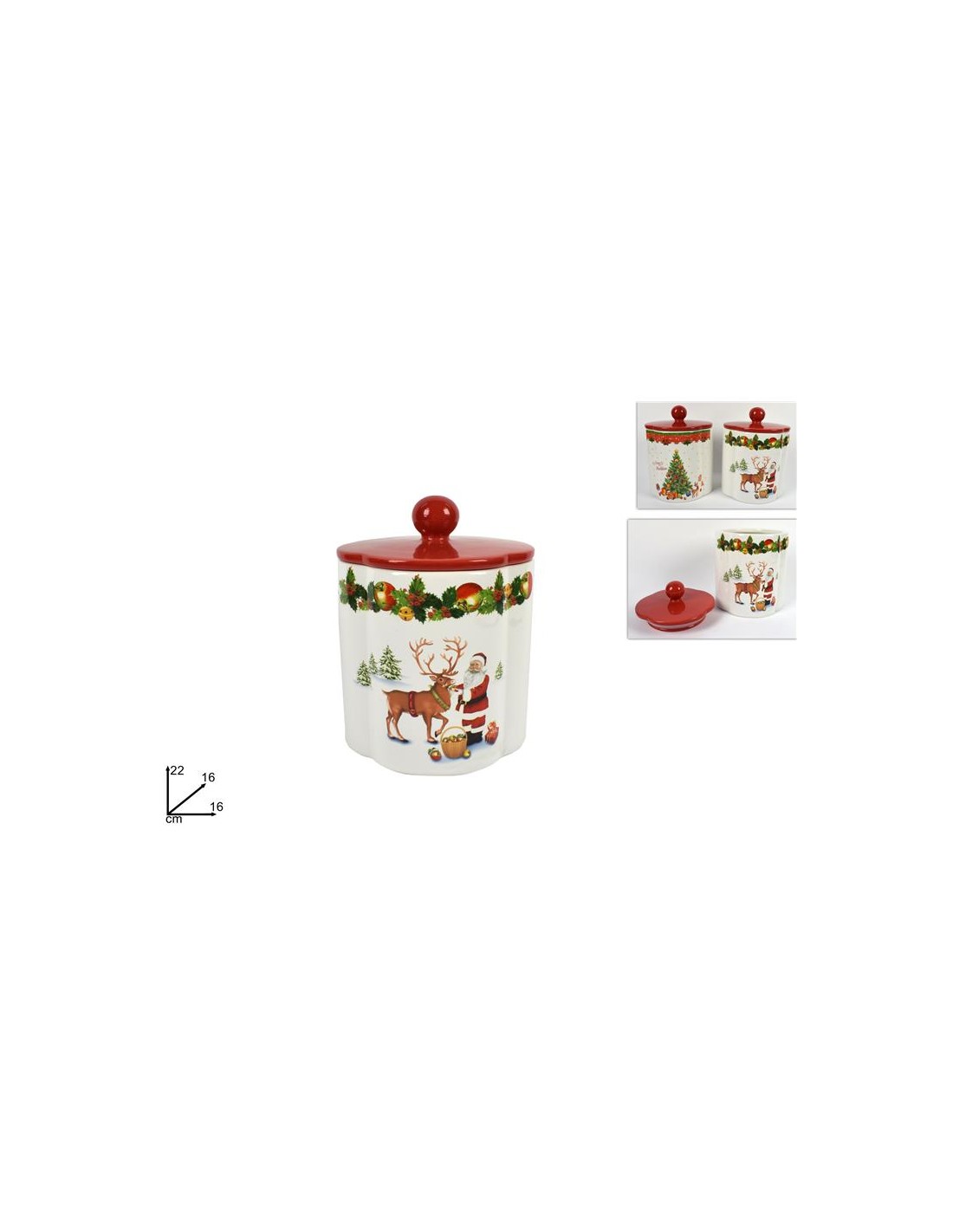 BARATTOLO DECORO NATALIZIO 22X16CM (0600)
