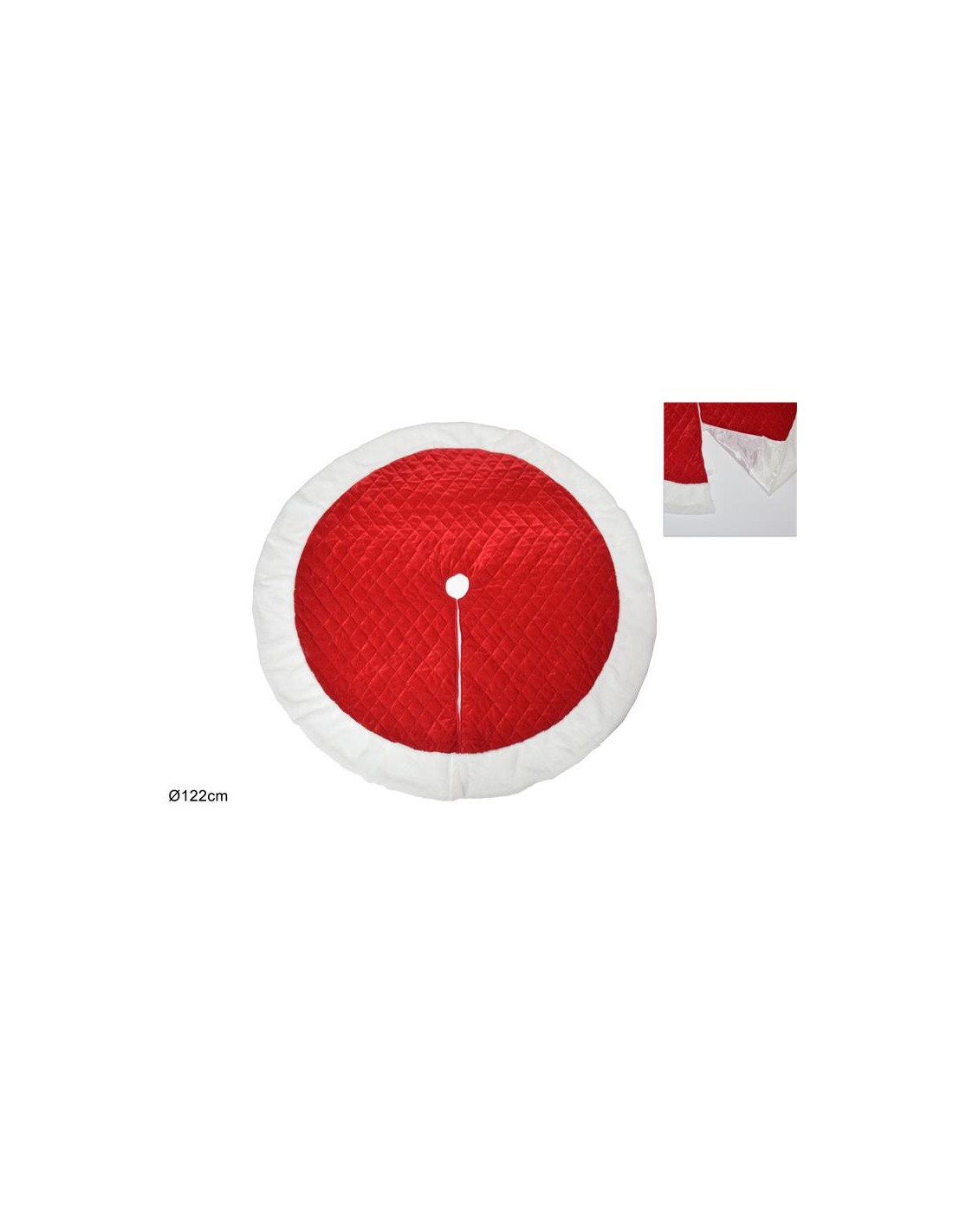 TAPPETO VELLUTO 122CM ROSSO/BIANCO (1200)