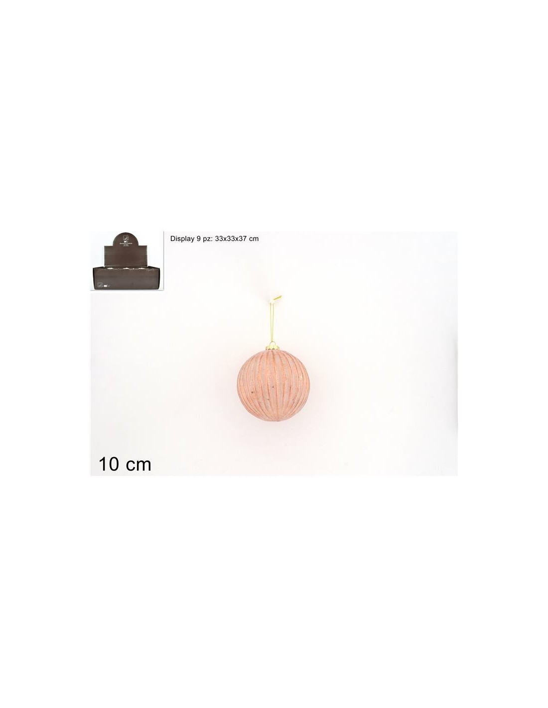 SFERA VETRO 10CM ROSA ANTICO (0150)