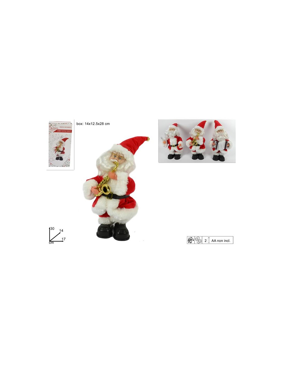 BABBO NATALE MUSICALE ASSORTITO (0600)