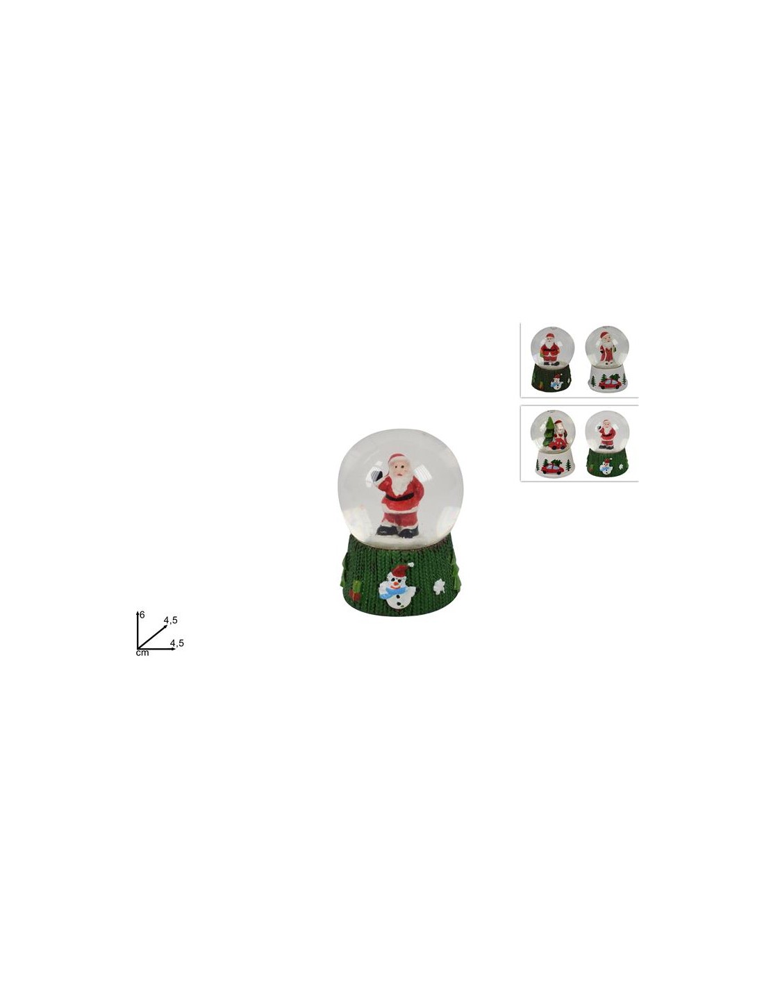 AMPOLLA CON BABBO NATALE ASSORTITO (0066)