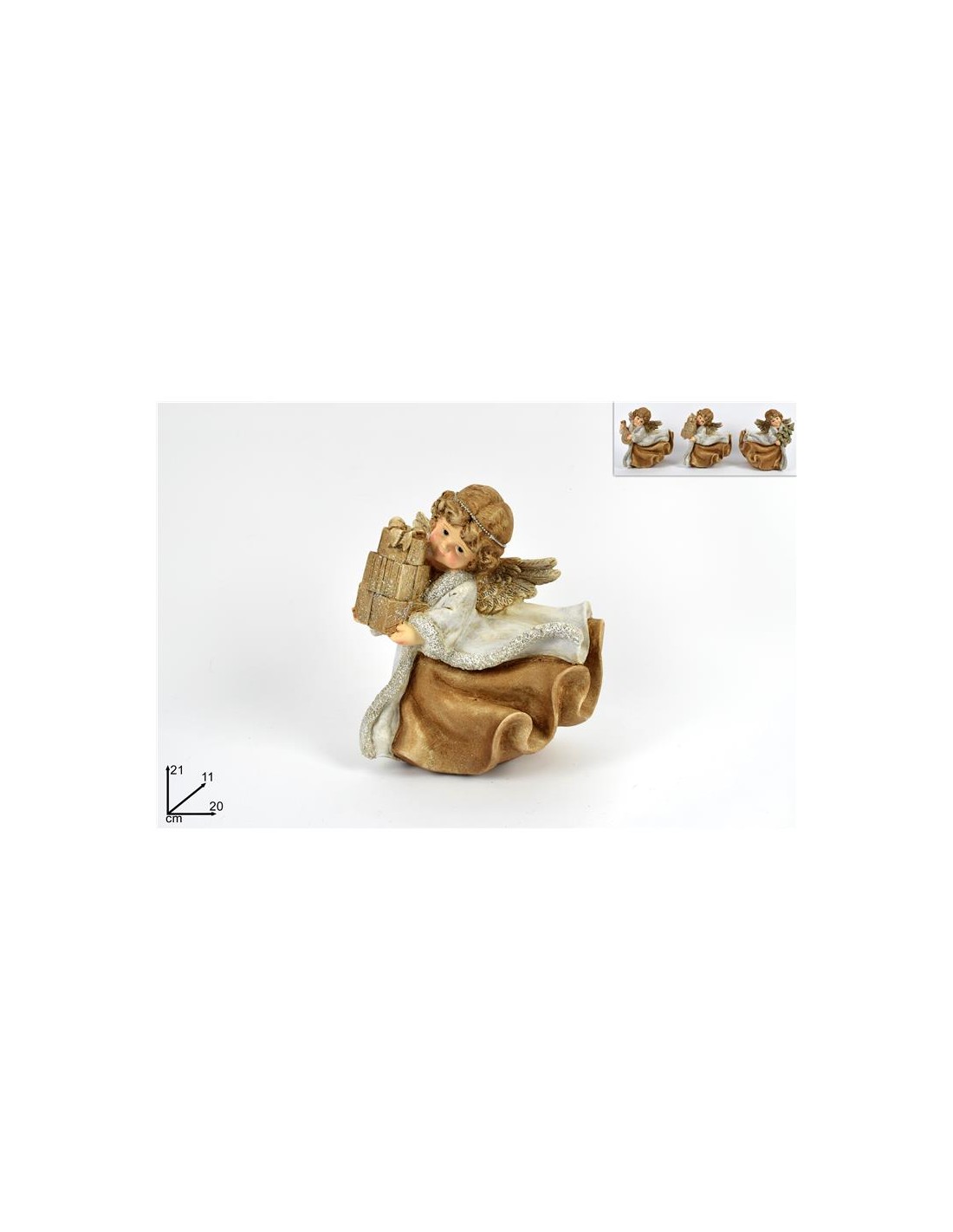 ANGELO 21CM CON SIMBOLO NATALE (0900)