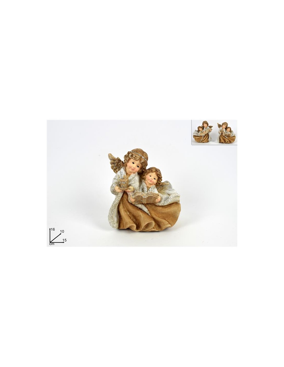 ANGELO 16CM CON PERGAMENA-LIBRO