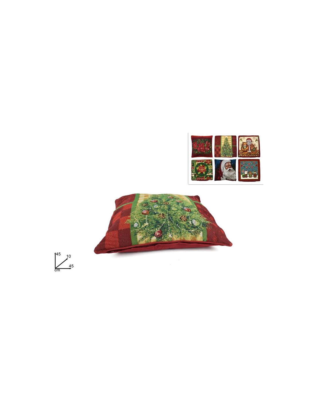 CUSCINO NATALIZIO 45X45CM ASSORTITO