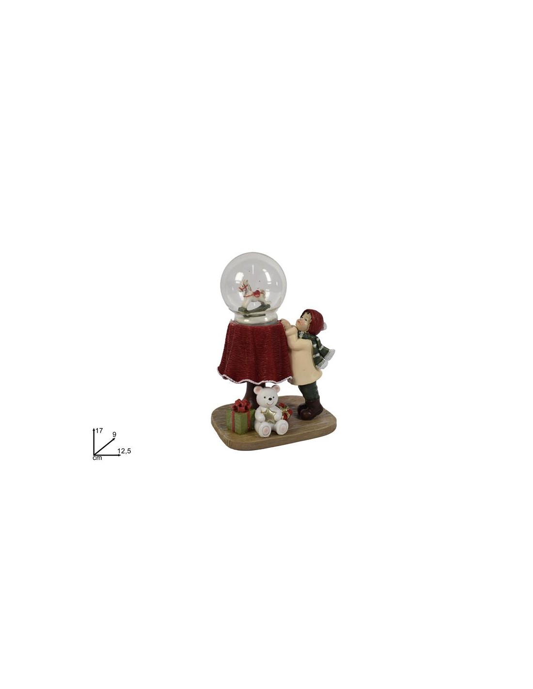 BIMBO 05145 CON TAVOLINO ROSSO 17CM (1020)