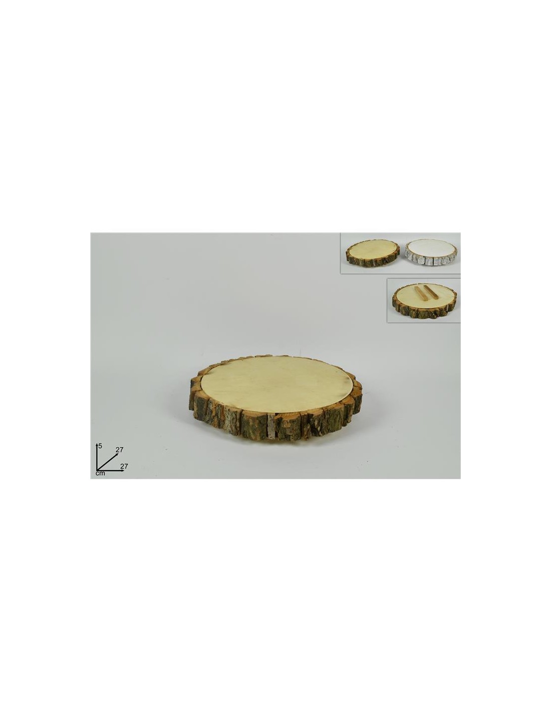 BASE LEGNO DECORATIVA TONDA 27CM 2COL.ART.DXQ19-302/27CM