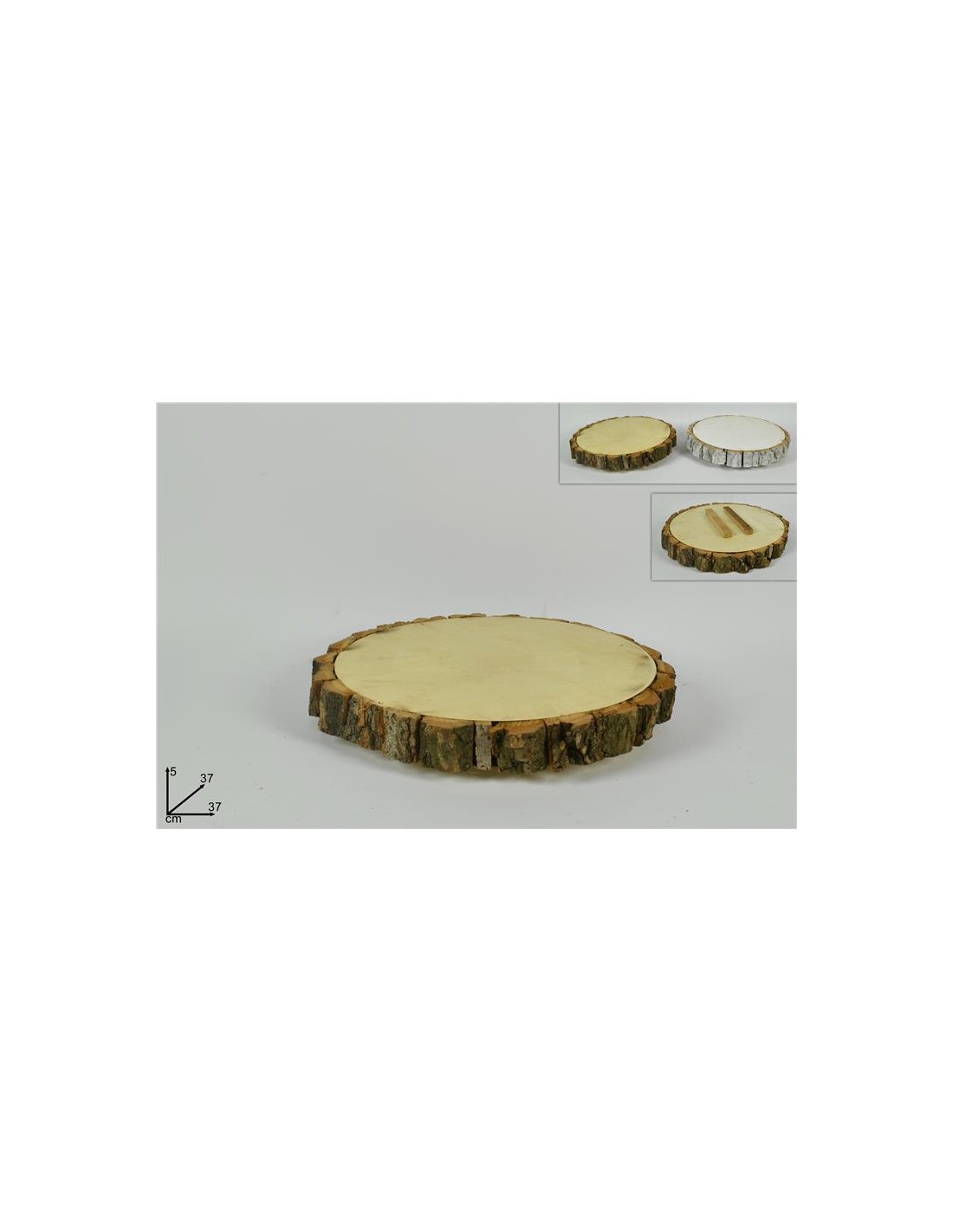 BASE LEGNO DECORATIVA TONDA 37CM 2COL.ART.DXQ19-302/37CM