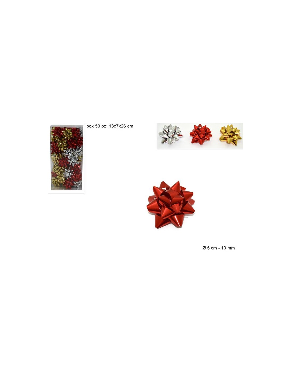 COCCARDE 10MM 50PZ IN BOX COLORI ASSORTITI
