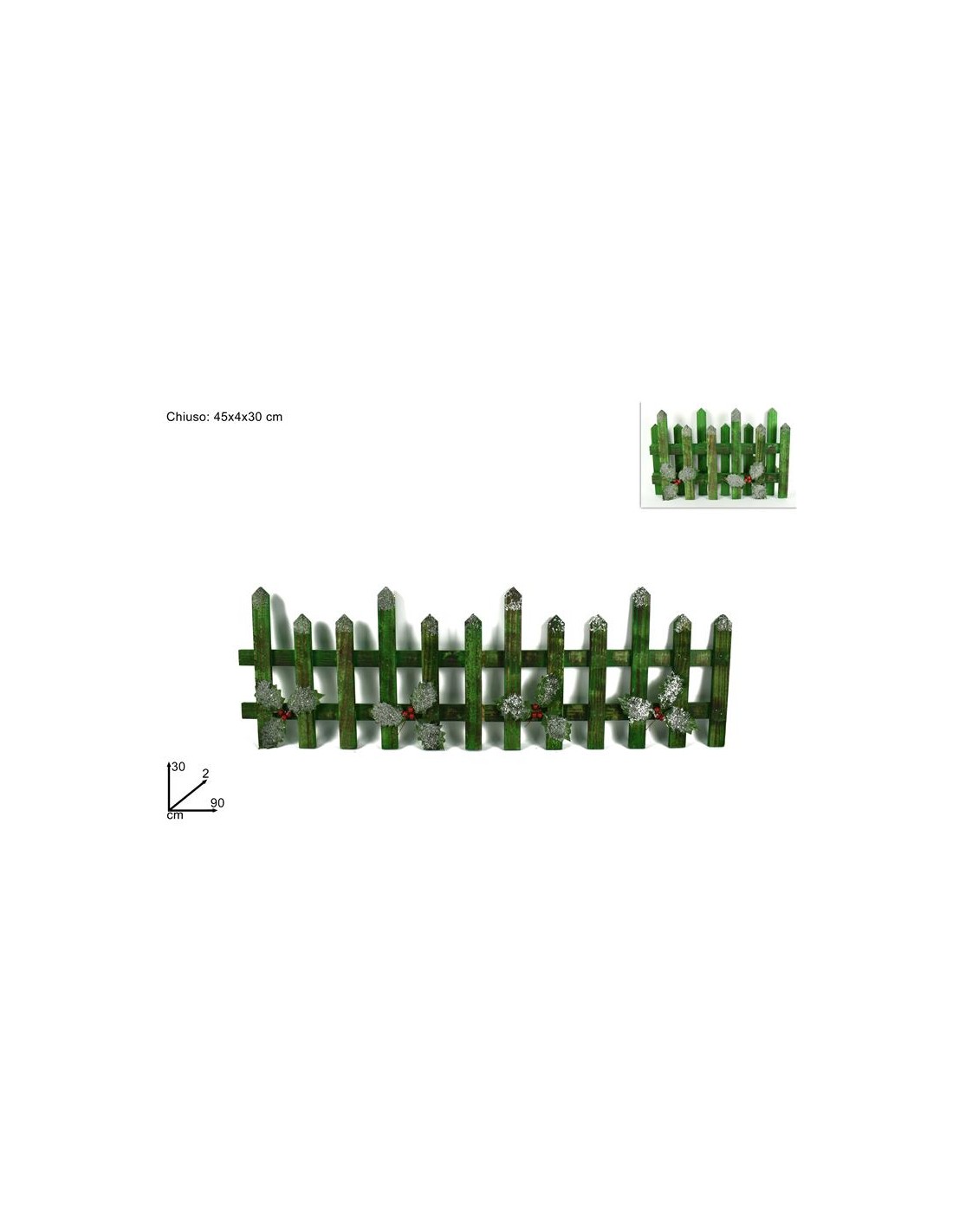 STECCATO DECORATO C/AGRIFOGLIO+NEVE VERDE