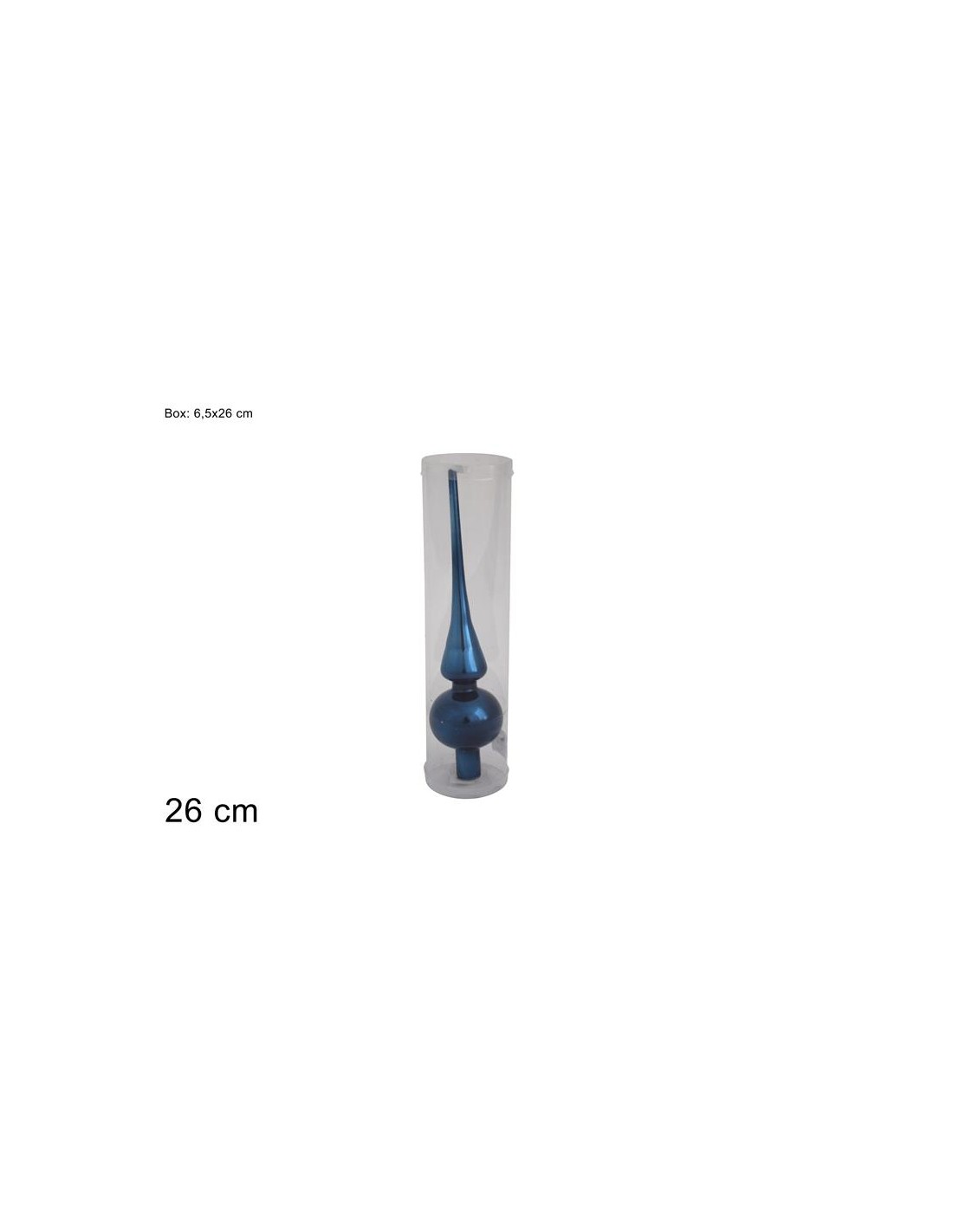 PUNTALE VETRO ALBERO 26CM BLU 940088 BLUE