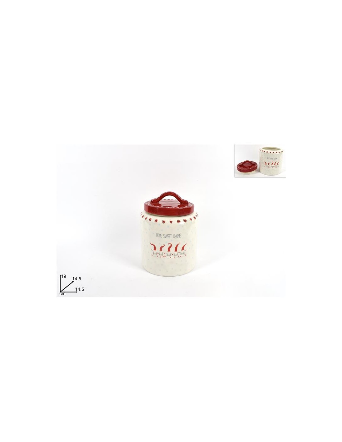 BARATTOLO 19CM DECORO GNOMI NATALIZI