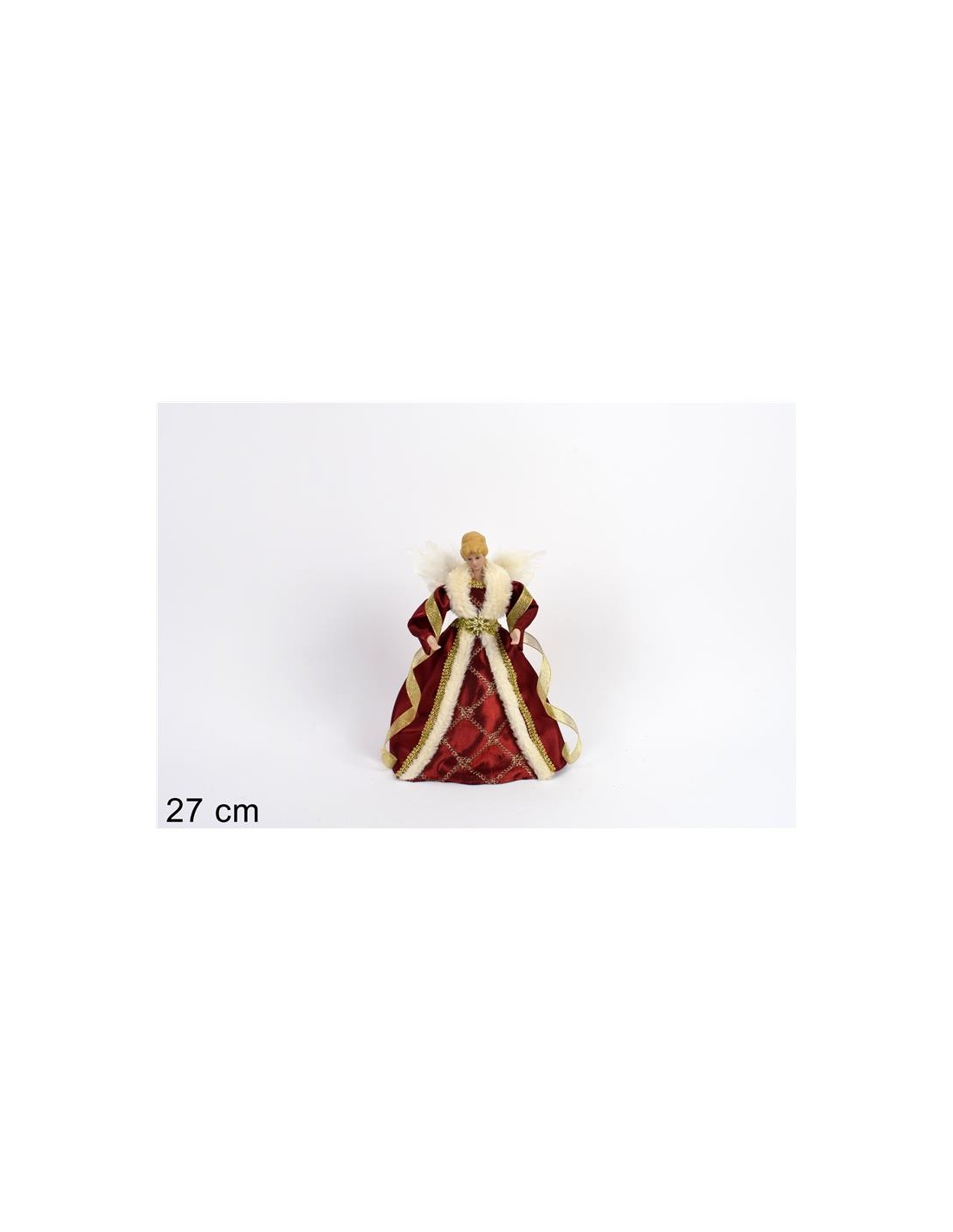 ANGELO PUNTALE 27CM CON ABITO BORDEAUX