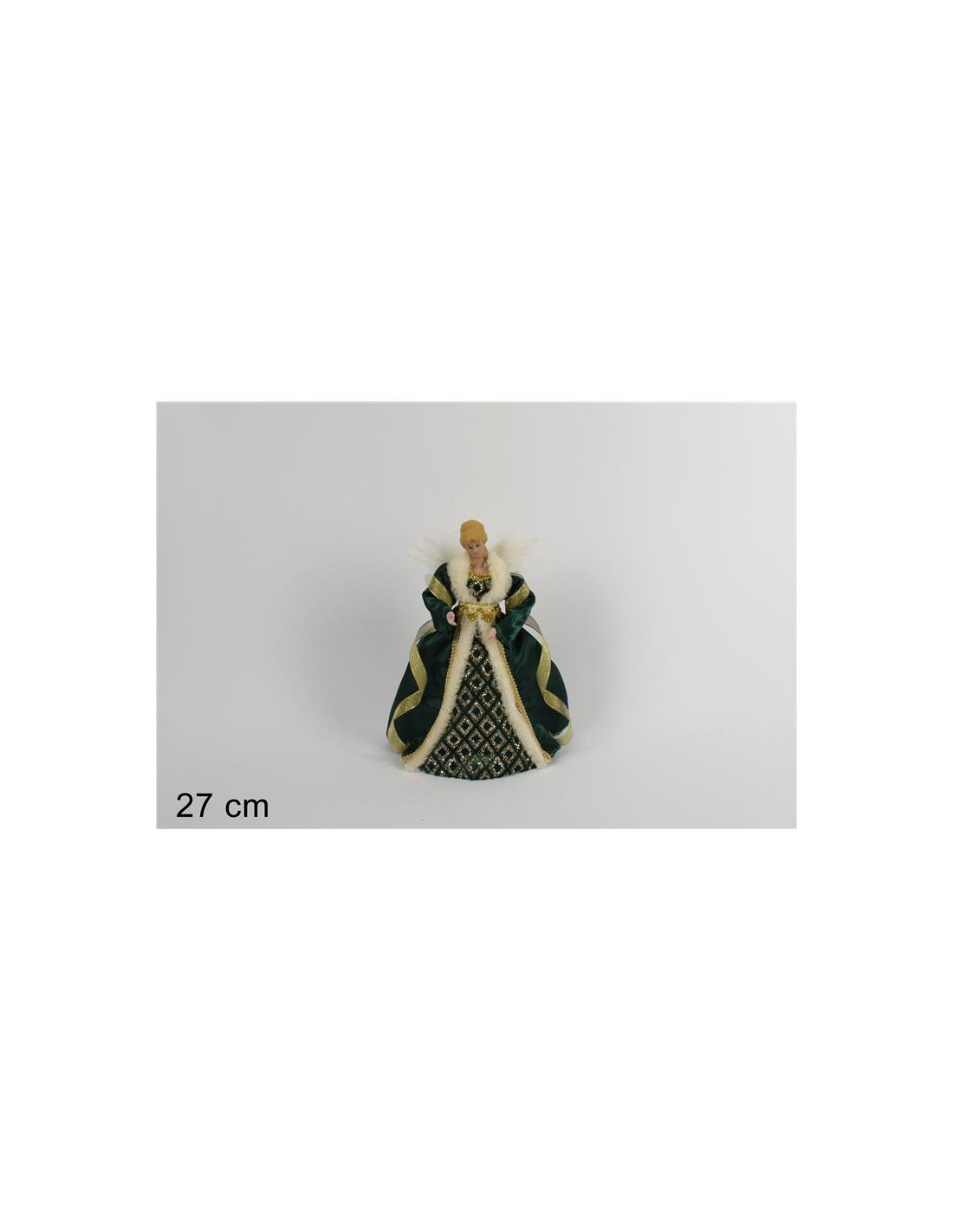 ANGELO PUNTALE 27CM CON ABITO VERDE