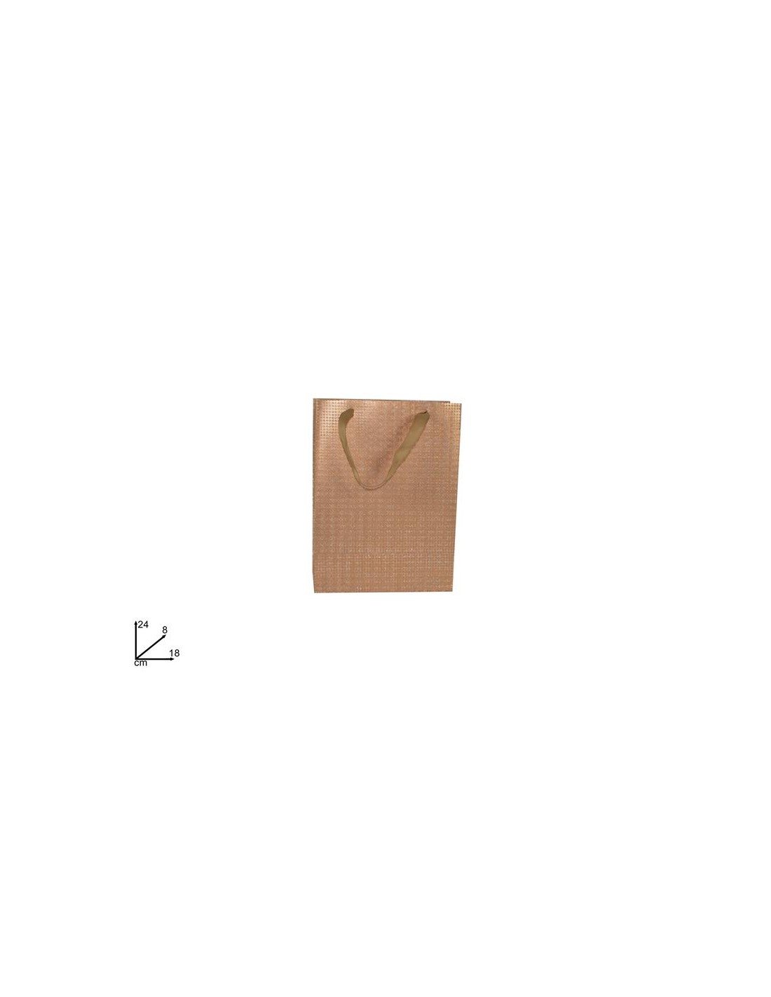 BUSTA REGALO SATINATA BRONZO 24X18X8CM