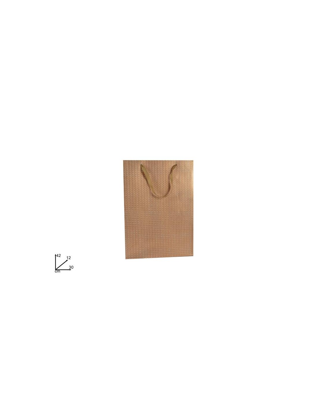 BUSTA REGALO SATINATA BRONZO 42X30X12CM