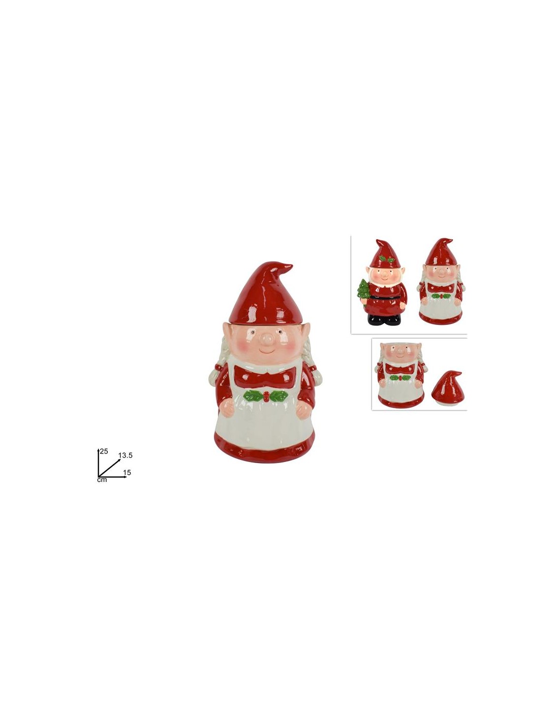 BARATTOLO CERAMICA FOLLETTO 26CM ASSORTITO