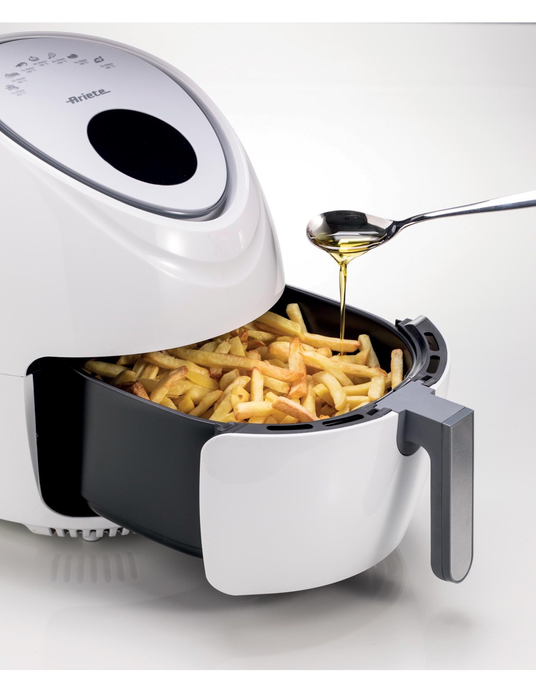FRIGGITRICI: vendita online Ariete Friggitrice ad Aria 4618, 5,5L, 1800W, Bianco, Display Digitale, Cestello Antiaderente in ...