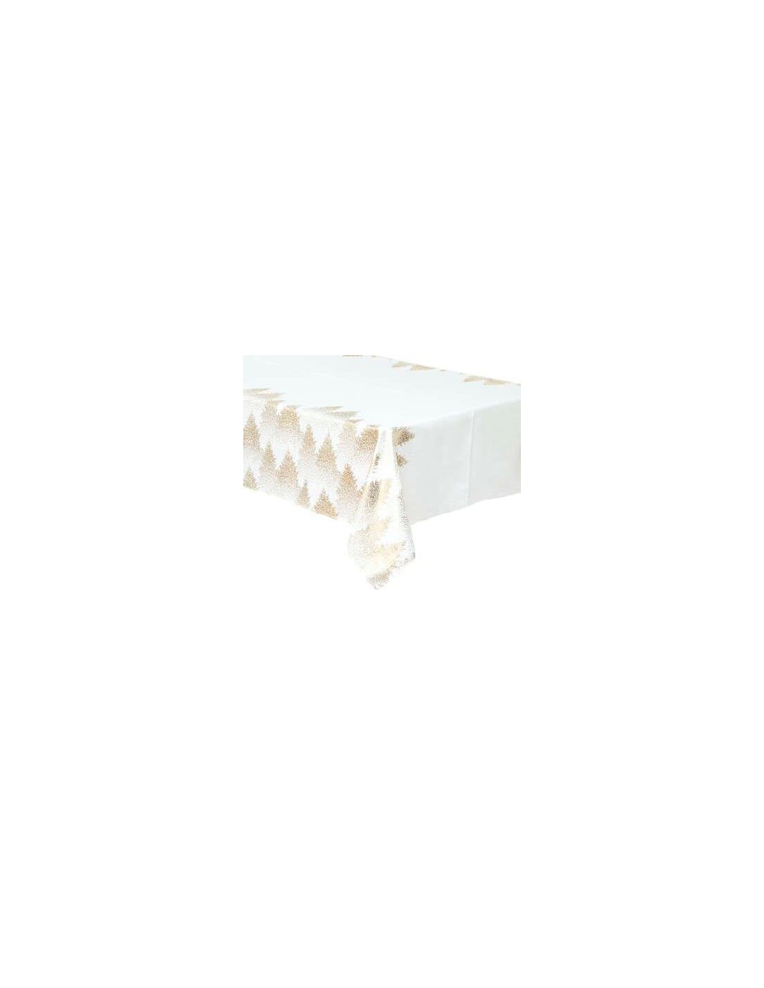 TESSILE: vendita online Tovaglia di Natale Bianco con Abeti Oro 140x360 – La Magia di Natale a casa tua in offerta