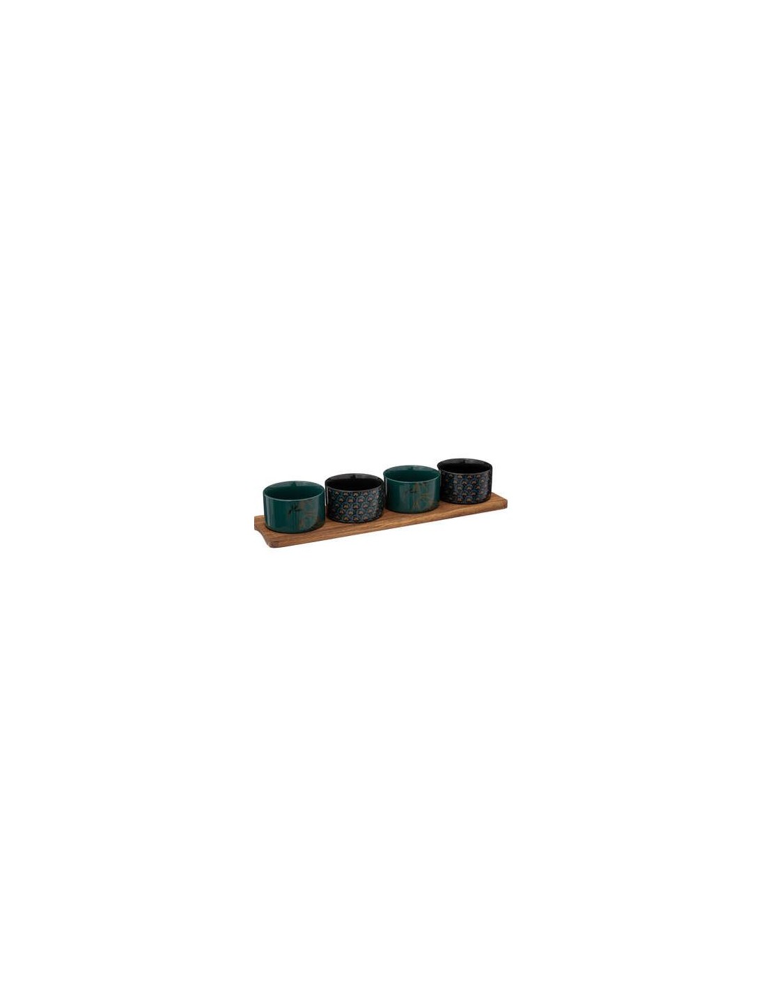 SET 5PZ APERITIVO 196310 CIOTOLE CON VASSOIO LEGNO su Shop in Casa
