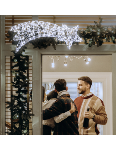 LUCI DI NATALE: vendita online Stella Cometa 2D 75cm in Acrilico Soft | 140 Gocce LED Bianchi | Alta Luminosità | Shop in Cas...