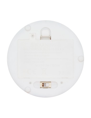 LUCI DI NATALE: vendita online Bottiglia di Natale Magic 7x29cm in vetro bianco oro con proiezione LED renne, luce calda in o...