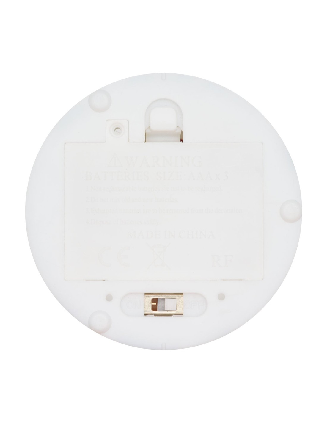LUCI DI NATALE: vendita online Bottiglia di Natale Magic 7x29cm in vetro bianco oro con proiezione LED renne, luce calda in o...