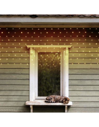 LUCI DI NATALE: vendita online Tenda Luminosa a 200 LED - Effetto Diamante - Decorazione Natalizia 320xH.100cm in offerta