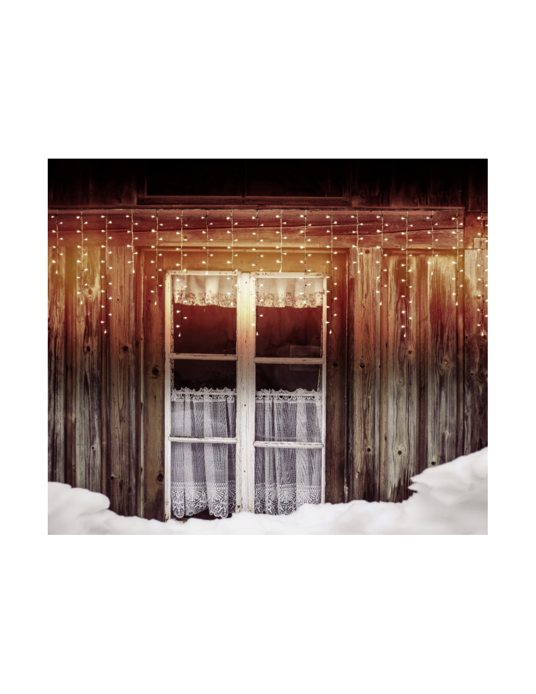 LUCI DI NATALE: vendita online Tenda Luminosa a LED Effetto Neve 360xH.80cm da 288 LED Bianco Freddo - Decorazione Natalizia ...
