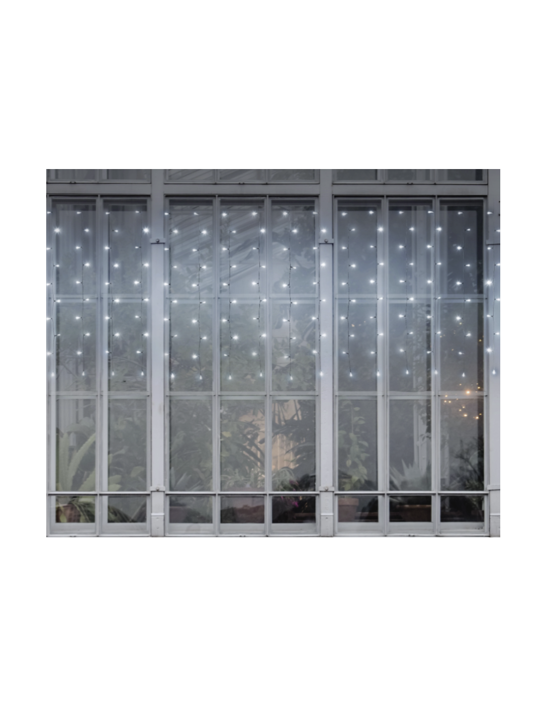 LUCI DI NATALE: vendita online Tenda Luminosa a LED Effetto Neve 360xH.80cm da 288 LED Bianco Freddo - Decorazione Natalizia ...