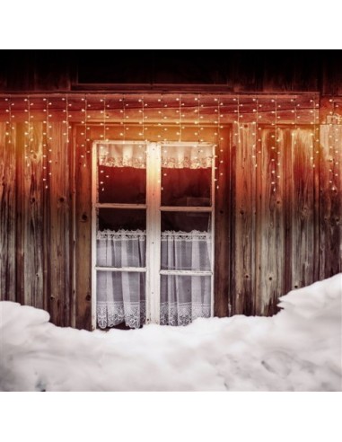 LUCI DI NATALE: vendita online Tenda Luminosa di Natale Snow Light 360xH80cm 288 LED Nevicata Bianco Caldo in offerta